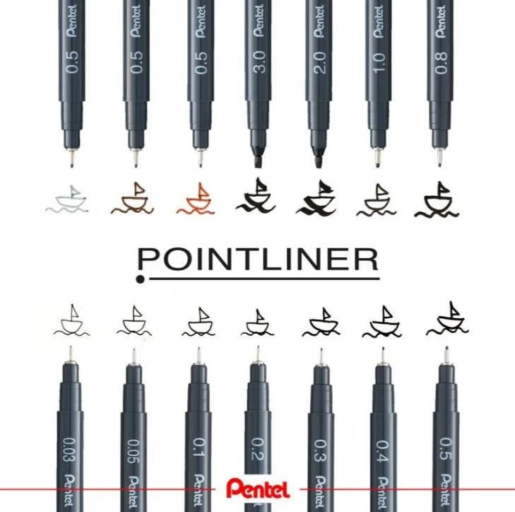 Levně Pentel 0,4 black Pointliner S20P – 4A