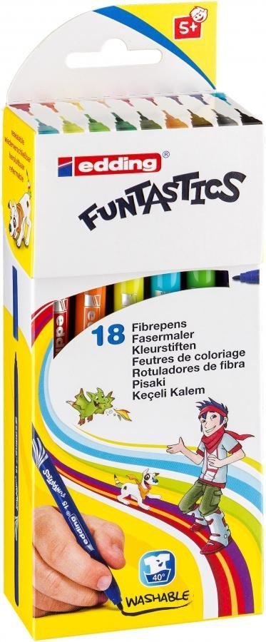 Levně Edding Dětské fixy Funtastics 15, sada 18 barev pro větší děti