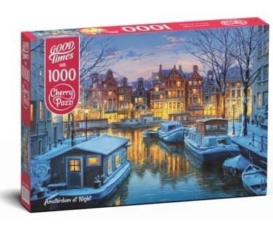 Levně Cherry Pazzi Puzzle - Amsterdam v noci 1000 dílků