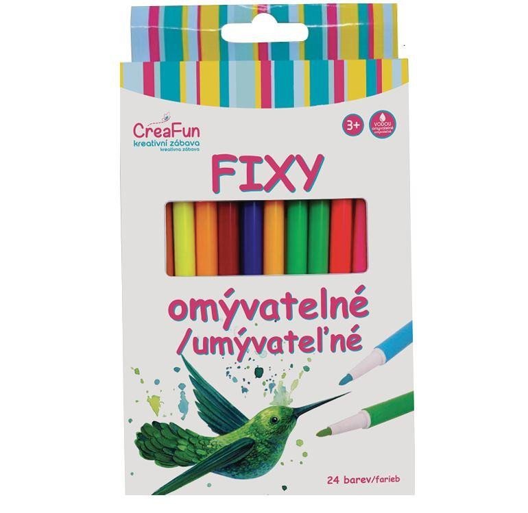Levně CreaFun Fixy omyvatelné - 24 barev - Sparkys