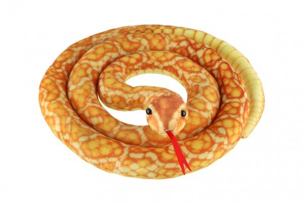 Levně Had plyšový 200cm oranžovo-žlutý