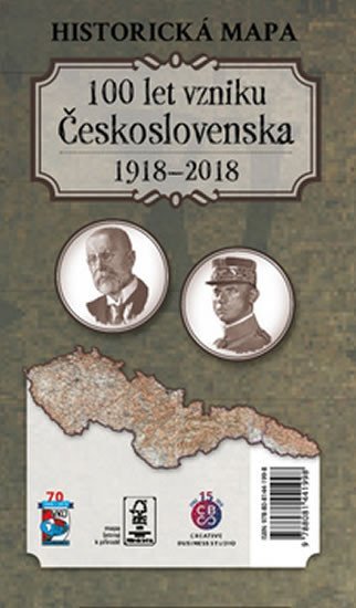 Levně Historická mapa 100 let vzniku Československa 1918 – 2018
