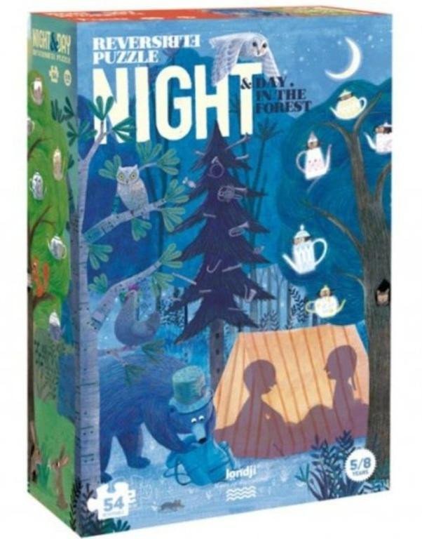 Product detail of LONDJI Oboustranné puzzle Den a noc v lese - 54 pcs