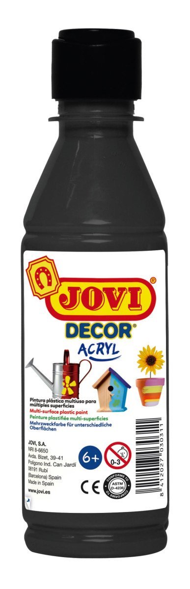 Levně JOVI Decor akrylová barva - černá 250 ml