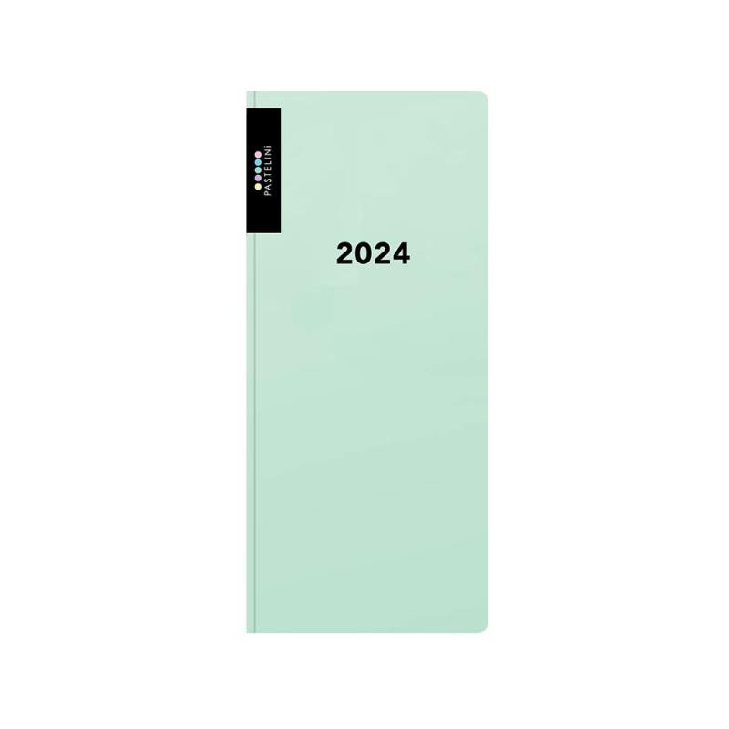 Levně Diář PVC měsíční 2024 PASTELINI - zelená