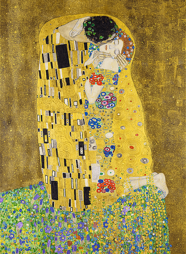 Levně Dřevěné puzzle Art Gustav Klimt Polibek 200 dílků