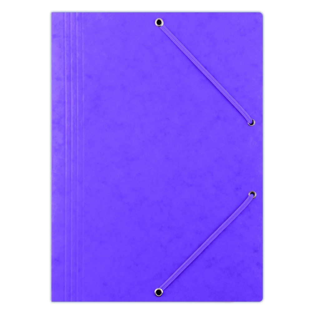 Levně DONAU spisové desky s gumičkou, A4, prešpán 390 g/m², fialové - 10ks