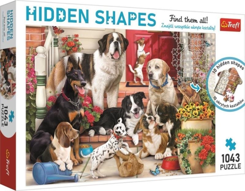 Trefl Puzzle Hidden Shapes - Psí zábava / 1043 dílků