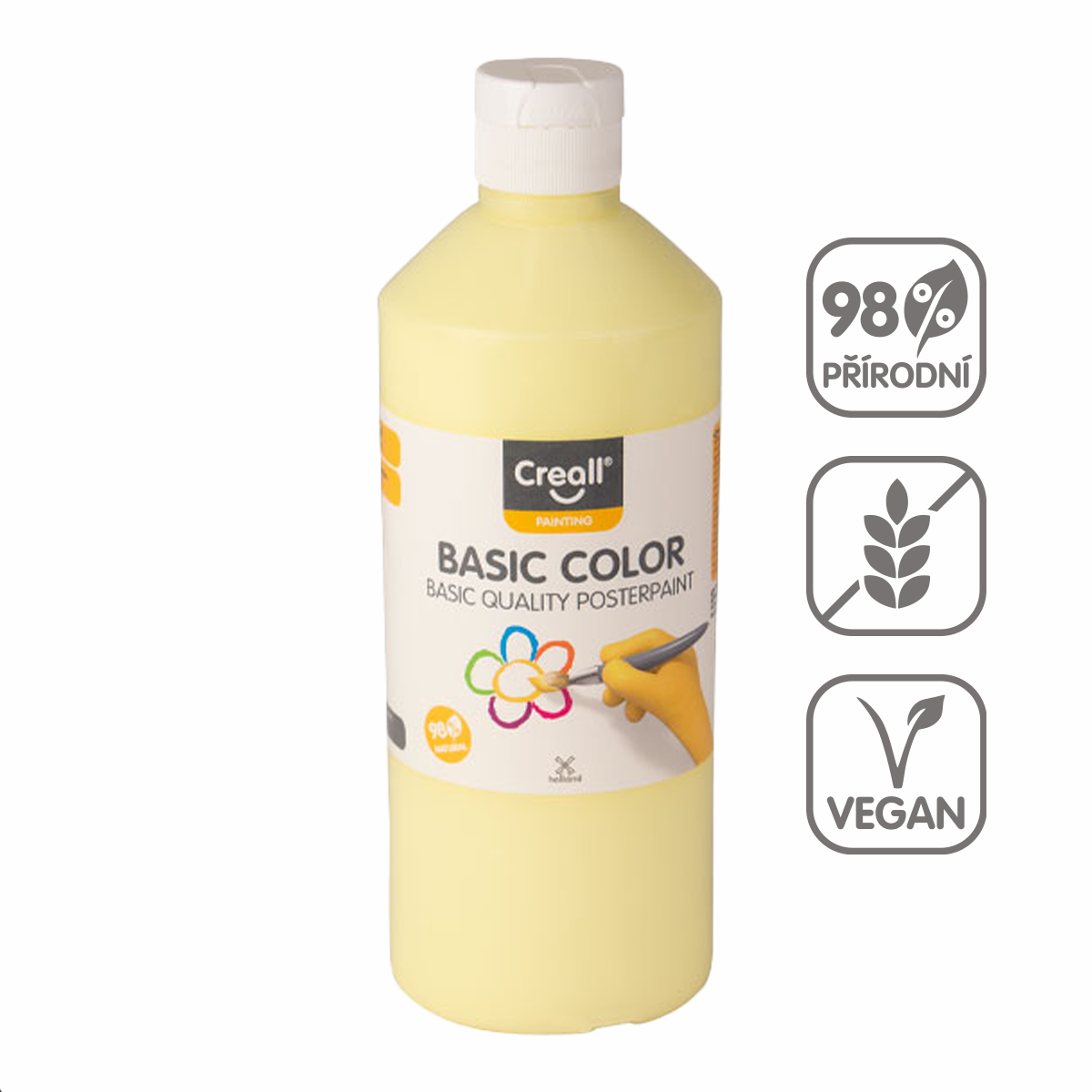 Levně Creall temperová barva, 500 ml, pastelově žlutá