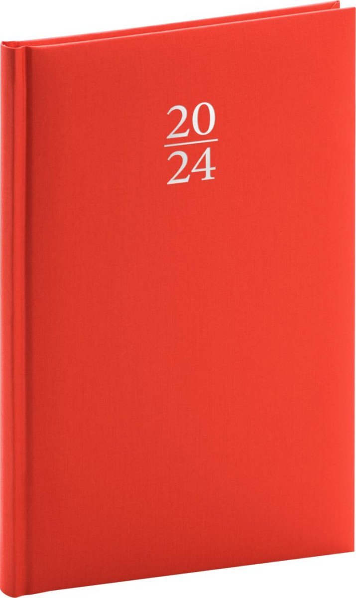 Levně Diář 2024: Capys - červený, týdenní, 15 × 21 cm