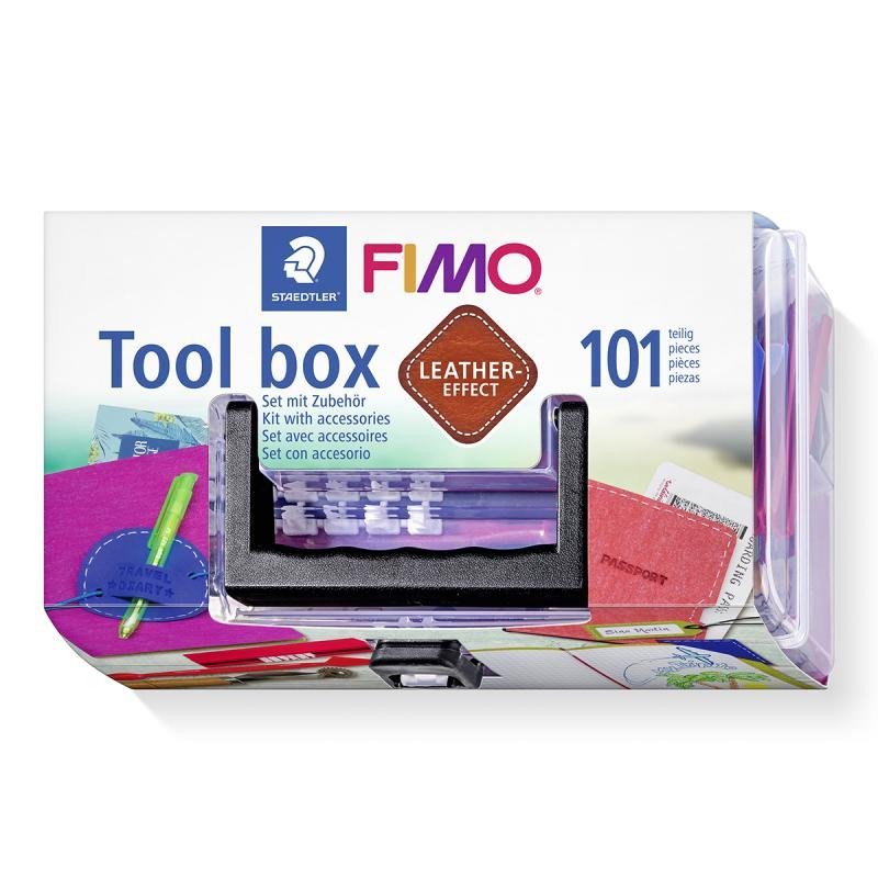 FIMO sada a toolbox - Leather efekt