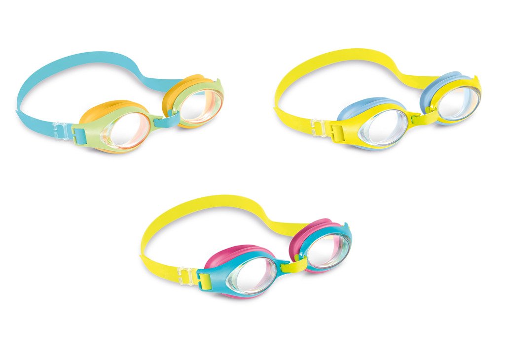 Plavecké brýle dětské barevné 15cm 3 barvy na kartě 3-8 let - Alltoys Intex