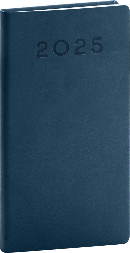 Diář 2025: Aprint Neo - modrý, kapesní, 9 × 15,5 cm