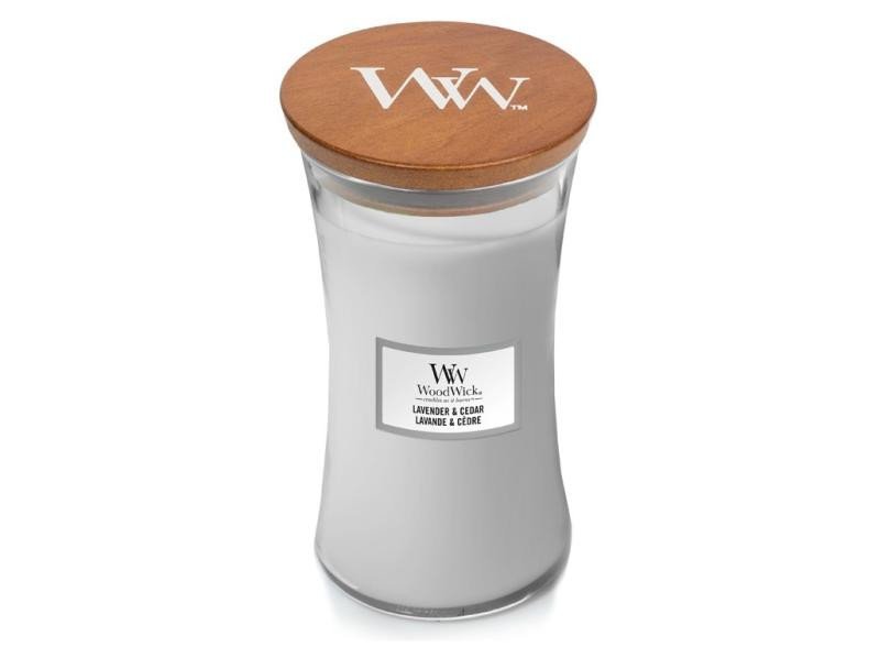Levně WoodWick Lavender &amp; Cedar svíčka váza 609g