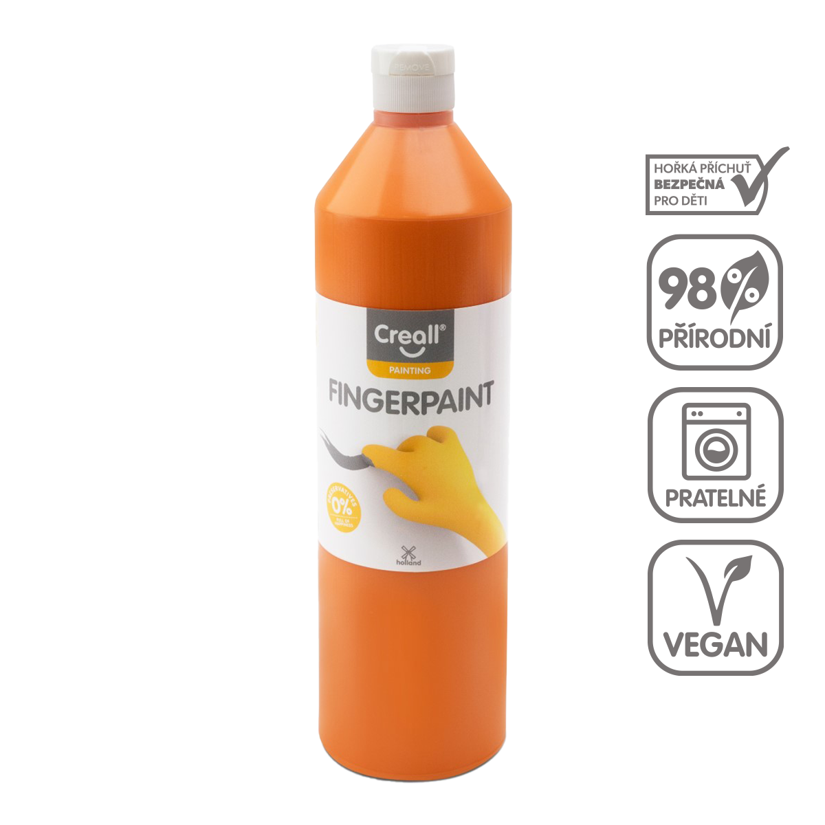 Levně Creall prstová barva, 750 ml, oranžová