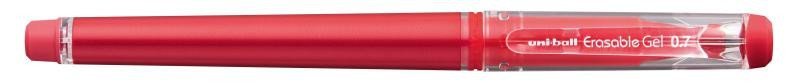 Levně UNI Gumovací pero s víčkem - červené