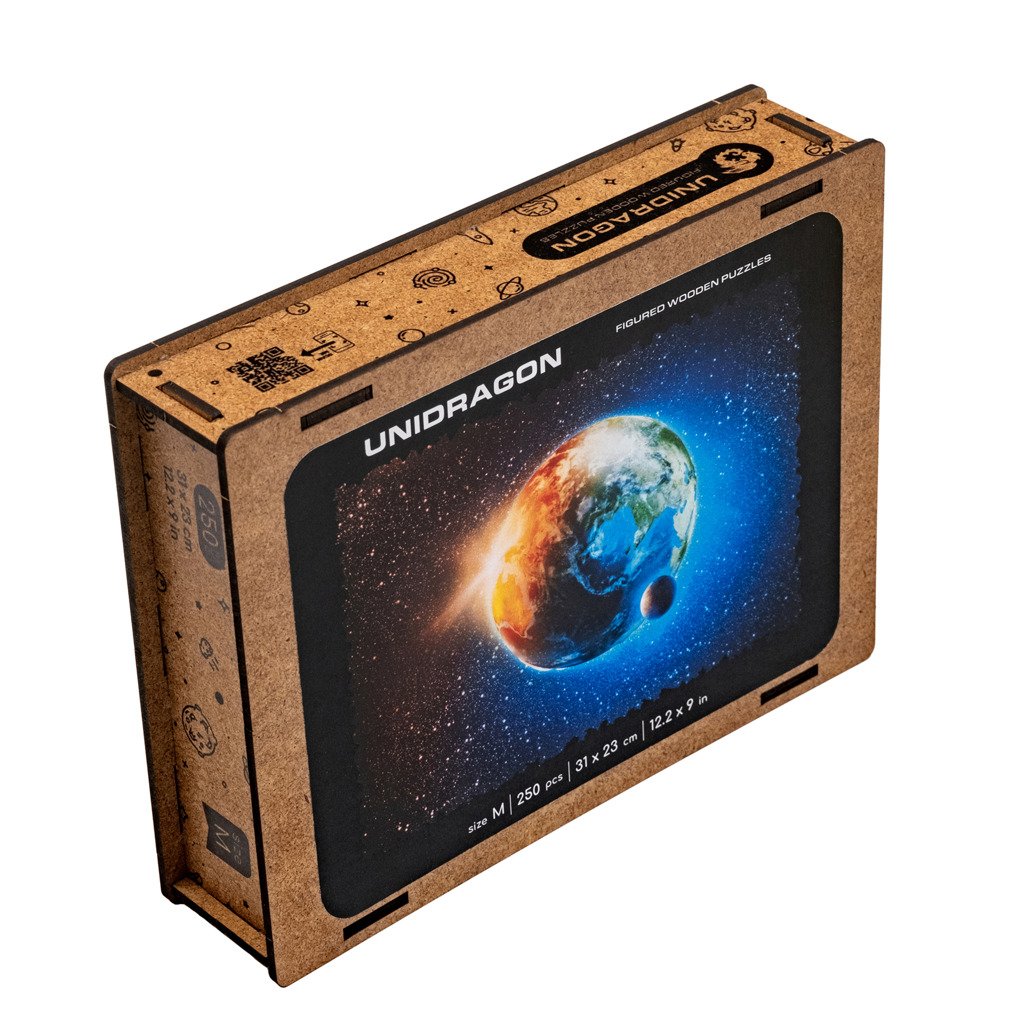 Unidragon dřevěné puzzle - Planeta Země velikost M - EPEE