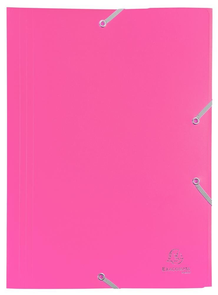 Levně Exacompta spisové desky s gumičkou - růžové