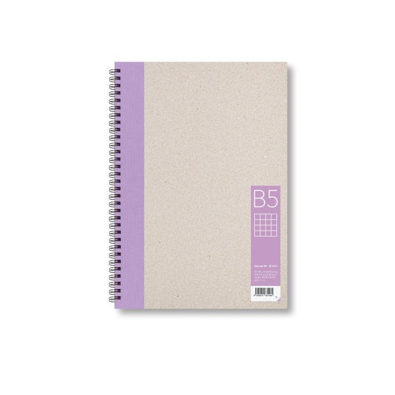 Levně Zápisník B5 čtverec, fialový, 50 listů