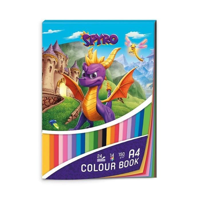 Levně Blok barevných papírů A4 - Spyro
