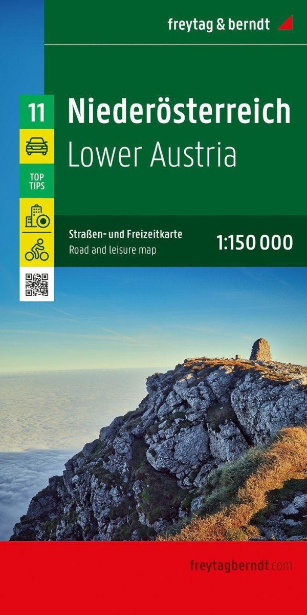 Levně Dolní Rakousko 1:150 000 / silniční a rekreační mapa