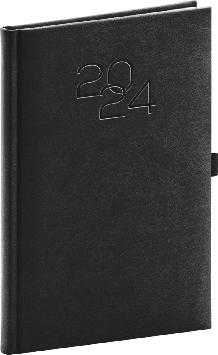 Levně Diář 2024: Vivella Classic - antracitový, týdenní, 15 × 21 cm