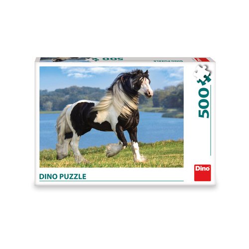 Levně Puzzle Černobílý kůň 500 dílků