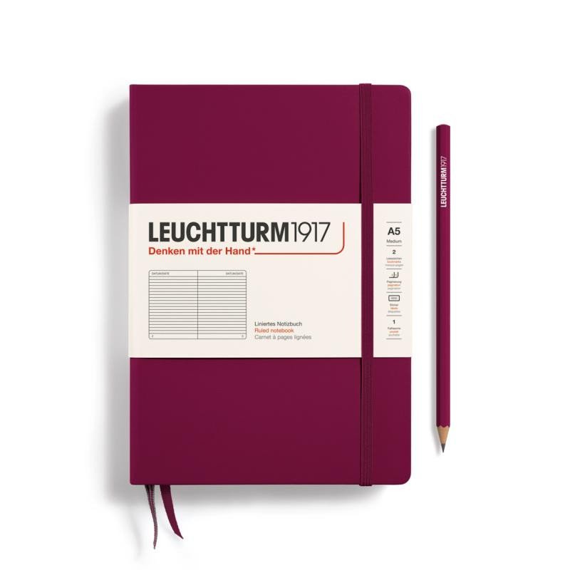 Levně Leuchtturm1917 Zápisník Port Red Medium A5 linkovaný