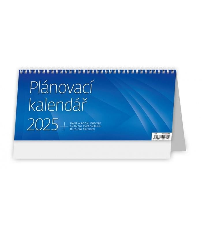 Levně Kalendář stolní 2025 - Plánovací kalendář MODRÝ