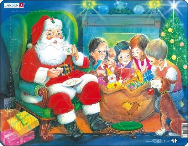 Levně Puzzle Santa a děti