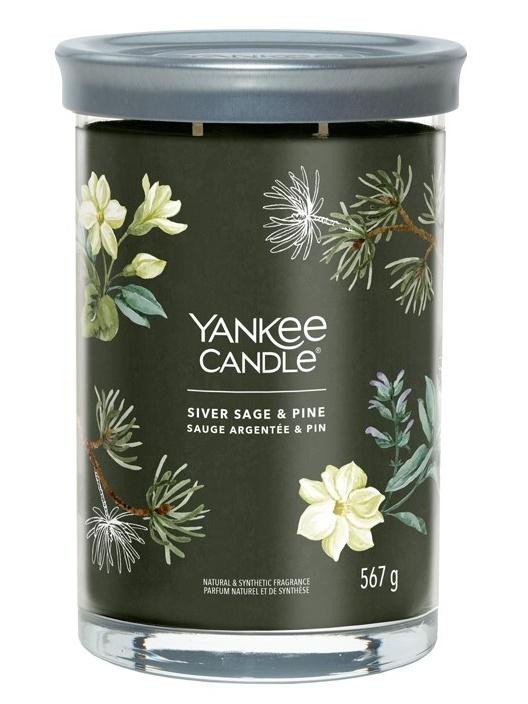 Levně YANKEE CANDLE Silver Sage &amp; Pine svíčka 567g / 2 knoty (Signature velký)