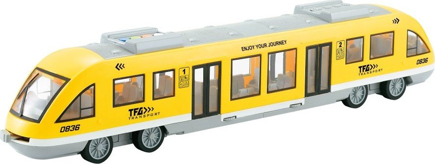 Levně Tramvaj na setrvačník 1:16 žlutá - Alltoys