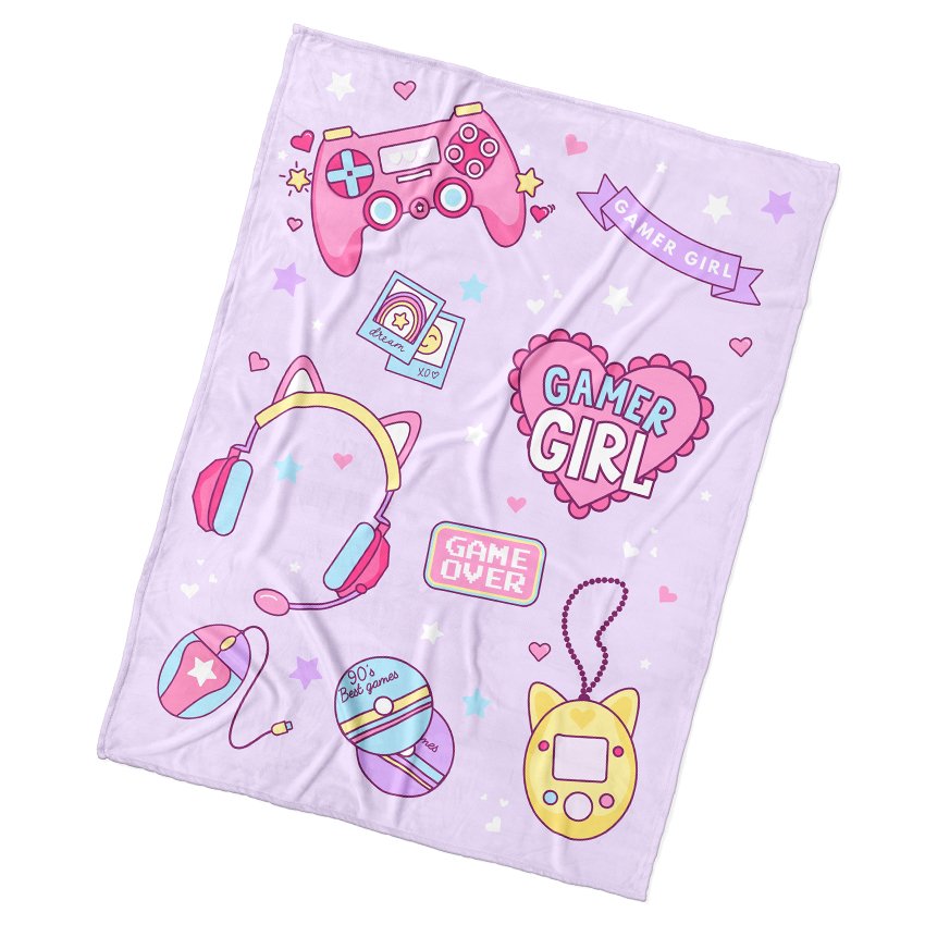 Levně Dětská deka Gamer Girl 130x170 cm