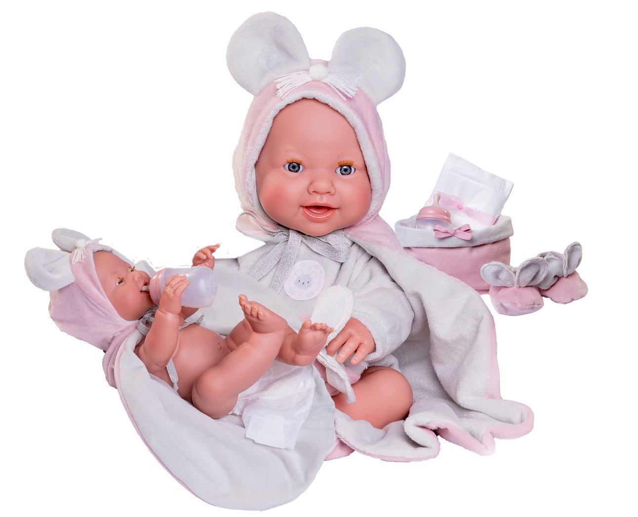 Levně Antonio Juan 50392 MIA - mrkací a čůrající realistická panenka miminko s celovinylovým tělem - 42 cm