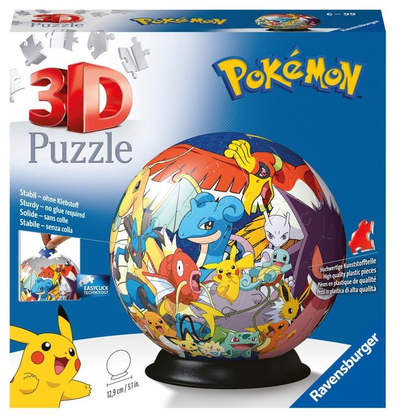 Levně Ravensburger 3D Puzzle-Ball - Pokémon 72 dílků