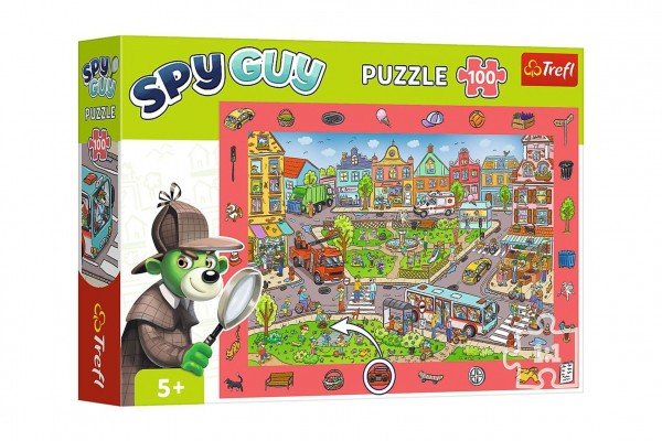 Levně Puzzle Spy Guy - Město 18,9x13,4cm 100 dílků v krabici 33x23x6cm