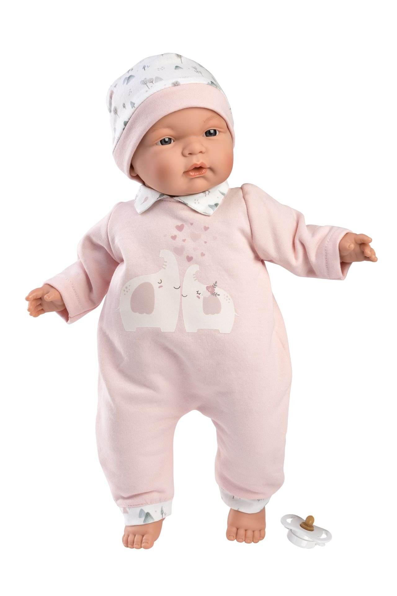 Levně Llorens 13848 JOELLE - realistická panenka miminko s měkkým látkovým tělem - 38 cm