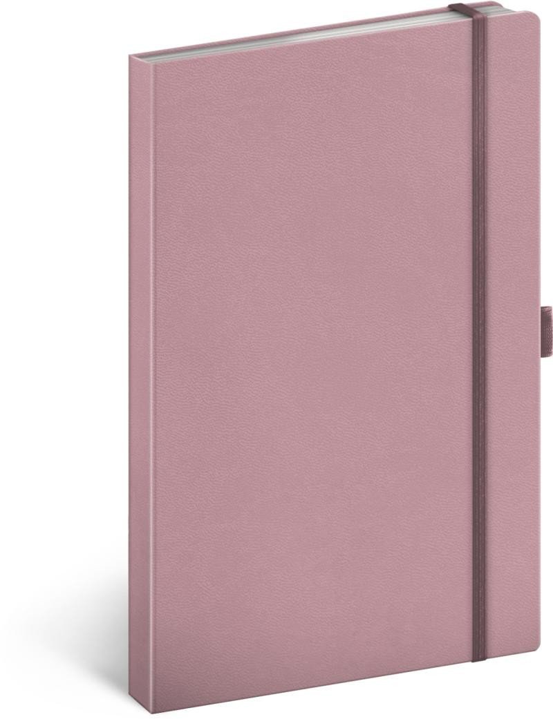 Levně Notes Růžový, tečkovaný, 13 × 21 cm
