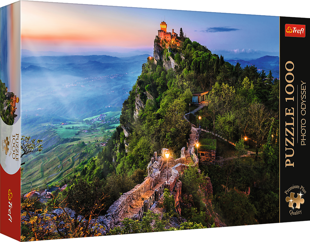 Levně Puzzle Premium Plus - Photo Odyssey: Cesta Tower,San Marino 1000 dílků 68,3x48cm v krabici 40x27x6cm - Trefl