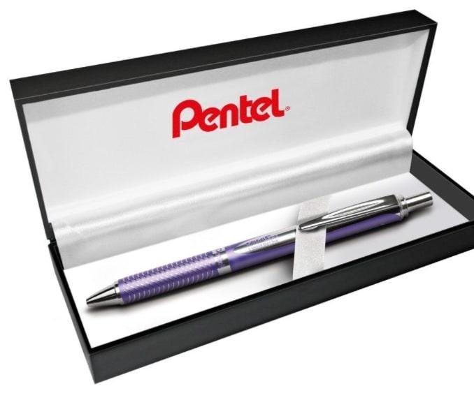 Levně Pero gelové Pentel EnerGel BL407 - fialové 0,7mm v dárkové krabičce