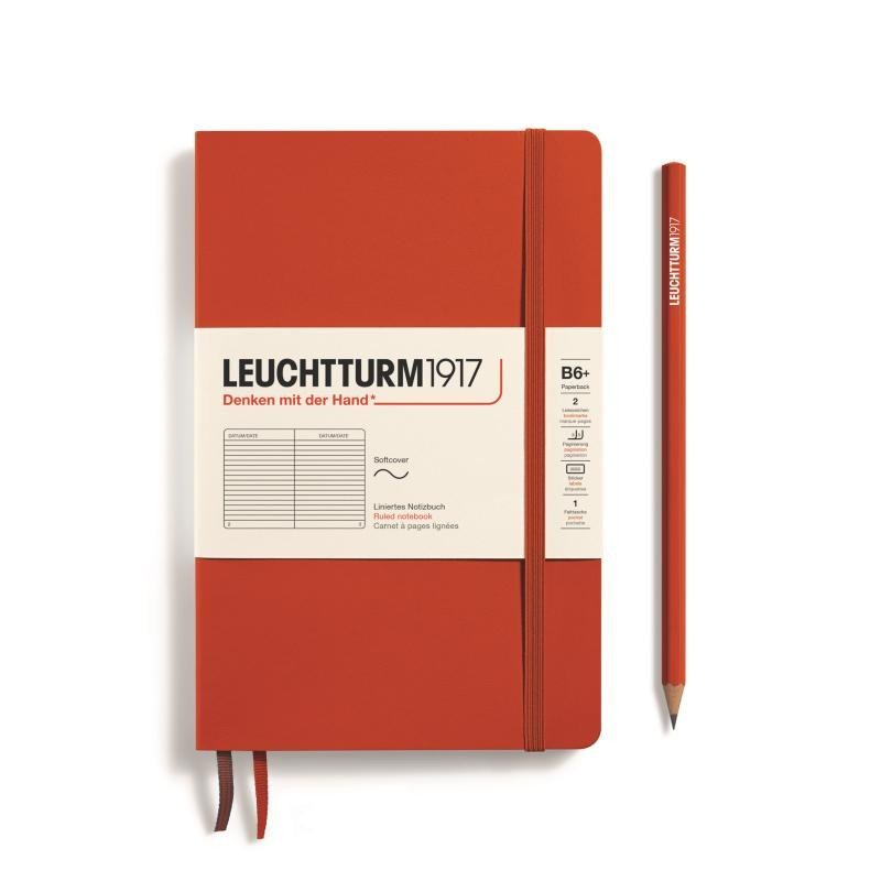 Levně Leuchtturm1917 Zápisník Fox Red Softcover B6+ linkovaný