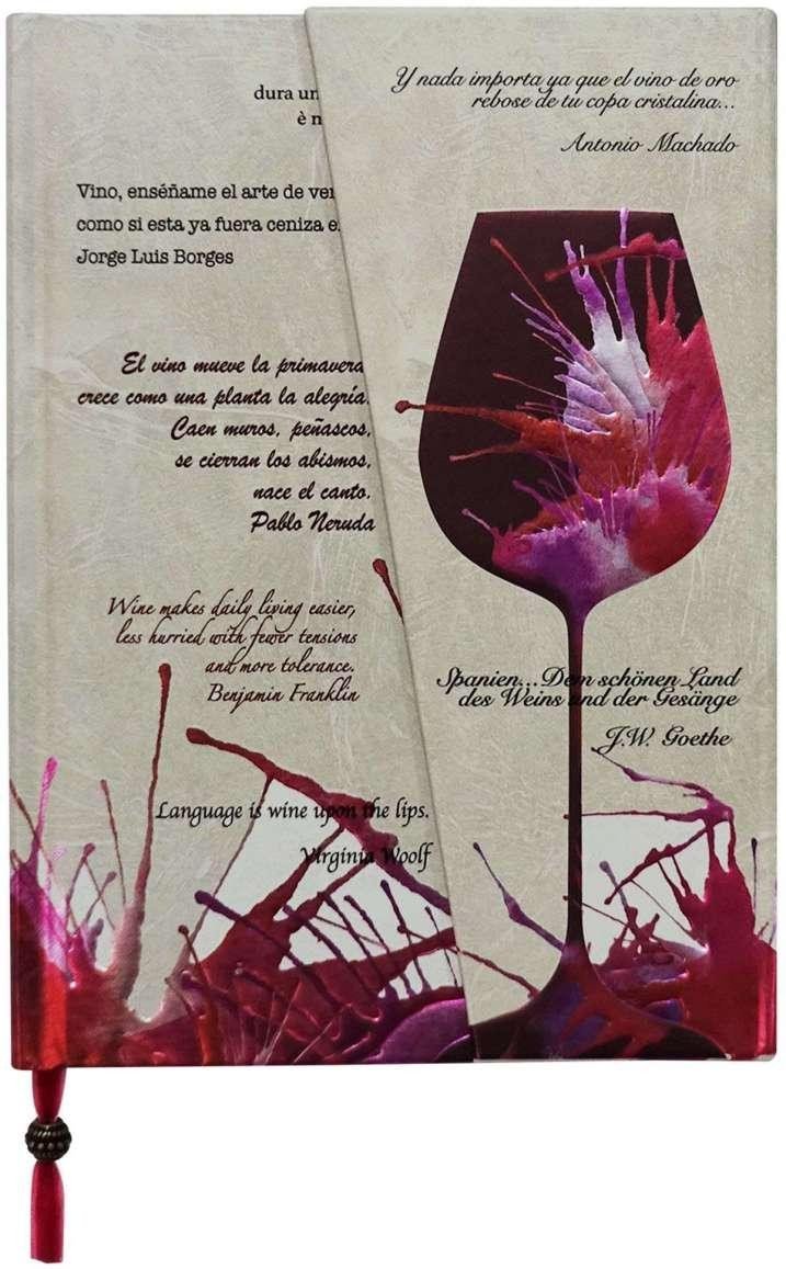 Levně Luxusní zápisník Boncahier Víno Grand reserva/citáty