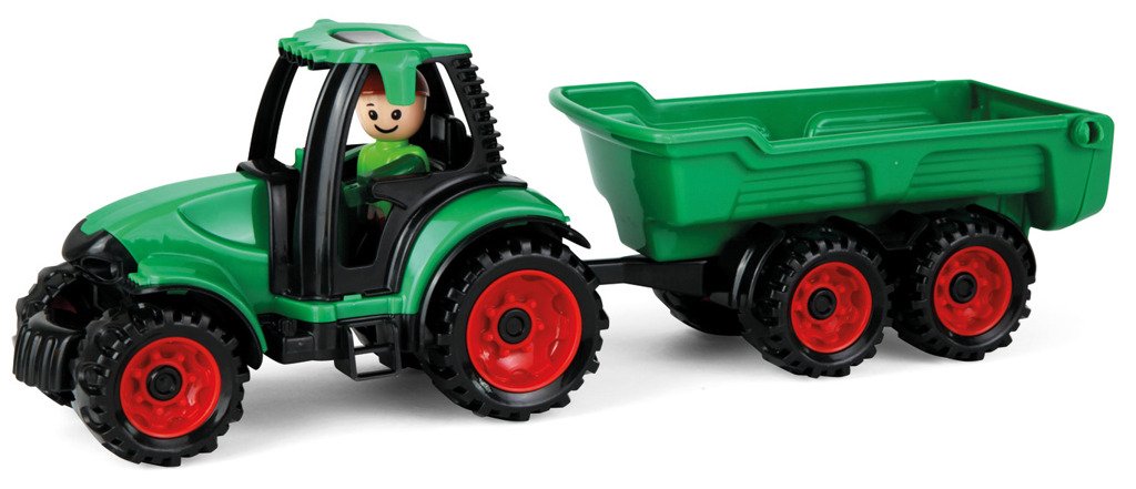 Levně Auto Truckies traktor s vlečkou plast 32cm s figurkou v krabici 24m+ - Lena