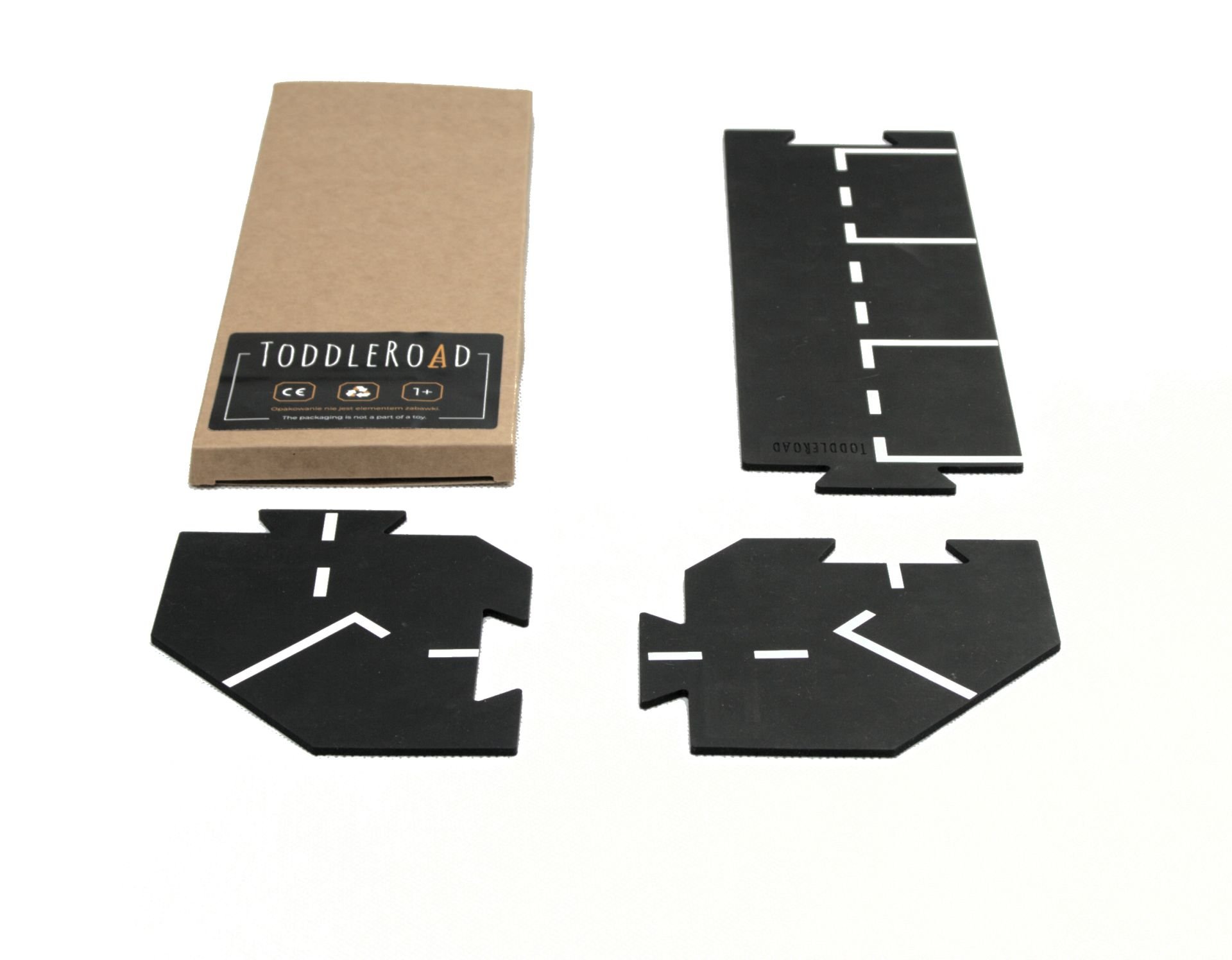 Levně TODDLEROAD 2072 MINI PARKOVIŠTĚ - flexibilní silnice - 3 silikonové puzzle díly
