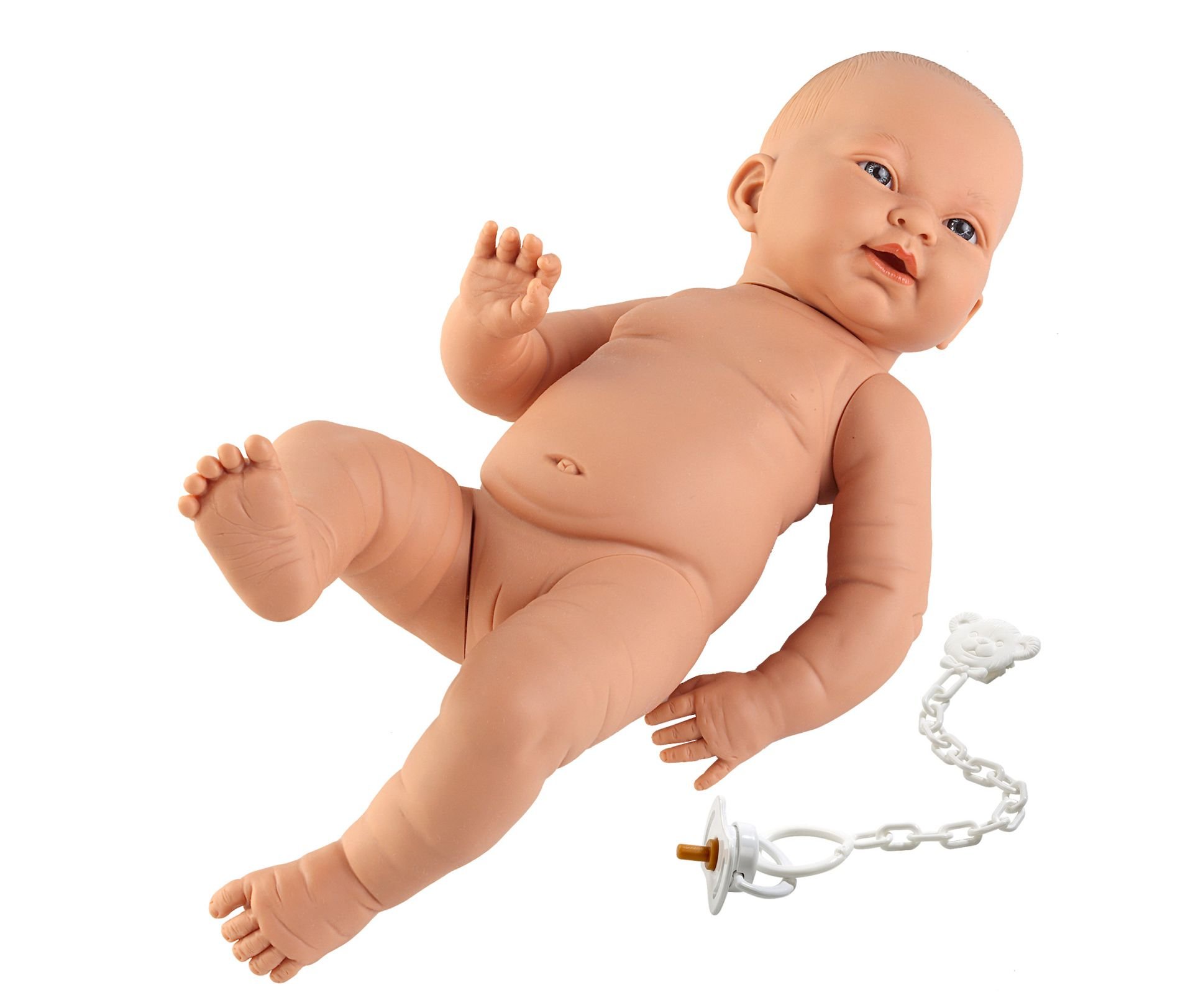 Levně Llorens 45002 NEW BORN HOLČIČKA - realistická panenka miminko bílé rasy s celovinylovým tělem - 45 cm