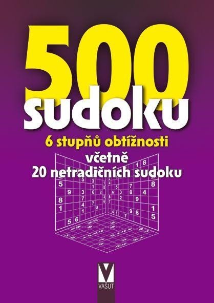 Levně 500 sudoku - 6 stupňů obtížností (fialová)