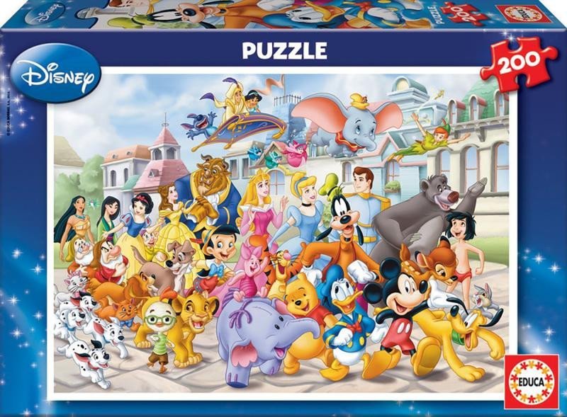 Levně Puzzle Průvod postaviček Disney 200 dílků