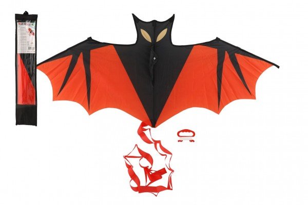 Levně Drak létající netopýr nylon 120x55cm v látkovém sáčku 10x54x2cm