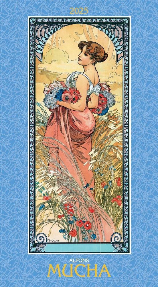 Levně Kalendář 2025 Alfons Mucha, nástěnný, 33 x 60 cm