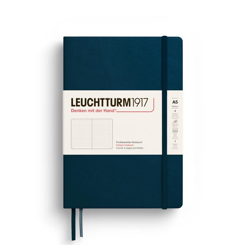 Levně Leuchtturm1917 Zápisník Deep Sea Medium A5 tečkovaný